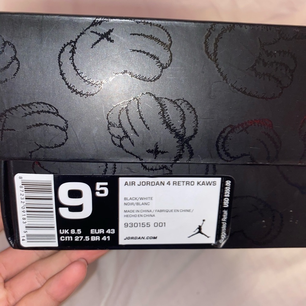 Jordan 4 Kaws Black